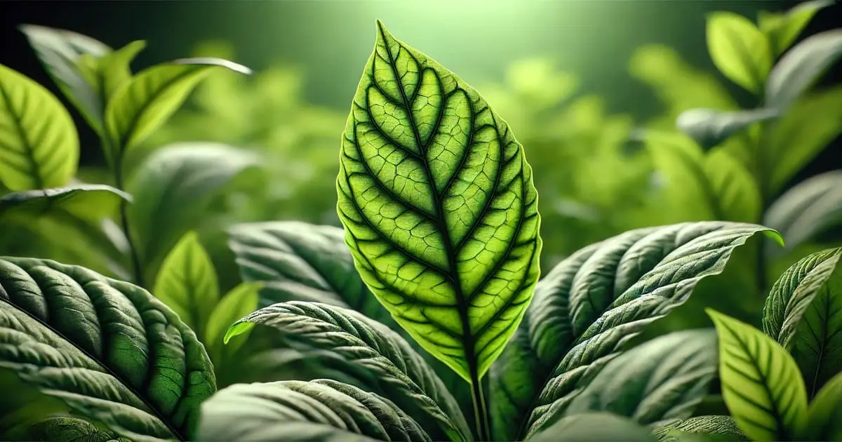 Folha verde em destaque simboliza a natureza e a privacidade, evocando um ambiente econsciente e equilibrado.